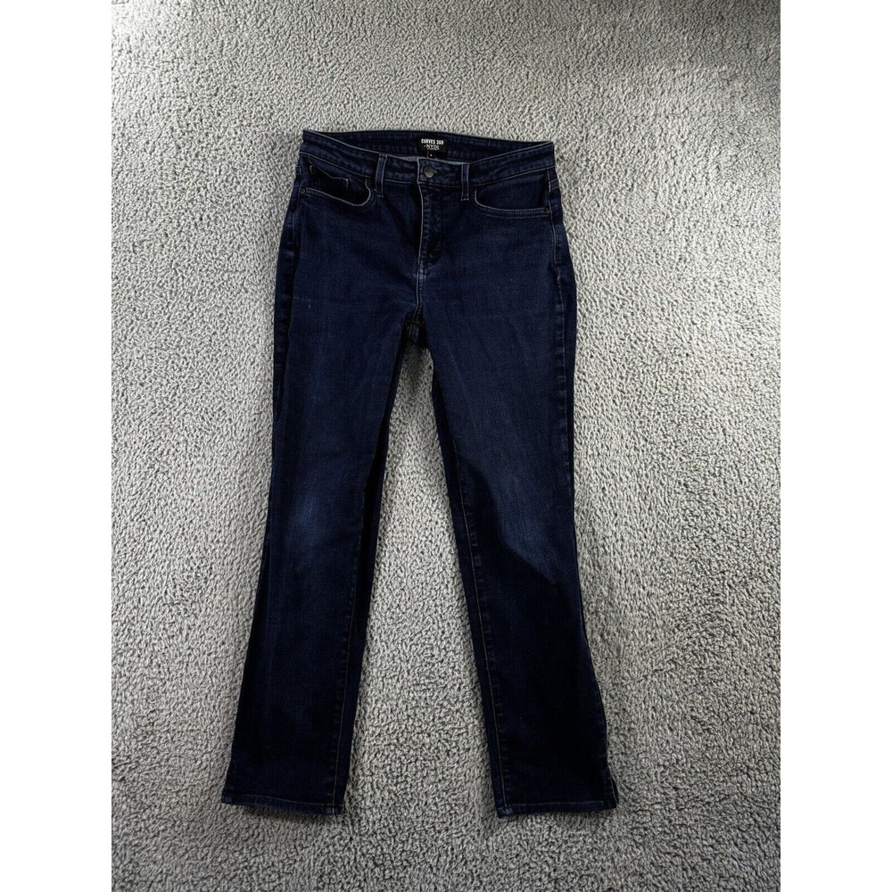 Nydj Jeans Women 6 Mid Rise Curves 360 Fit Is Everything Blue Denim‎ Pants